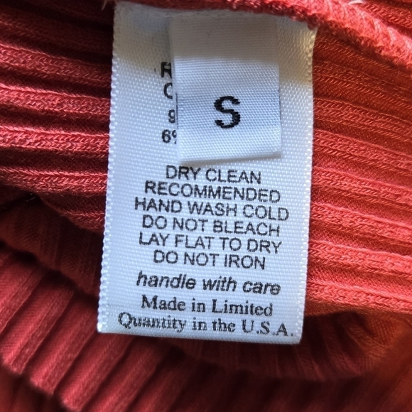 Michael Lauren Ribbed Ultra-Soft, Eden Short Sleeve Mini Dress, Rust, Small, NWT - Picture 7 of 10